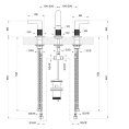 Смеситель для раковины GESSI INCISO на 3 отверстия с донным клапаном, цвет Finox (58011#149) - миниатюра фото 2