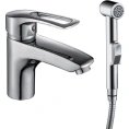 Смеситель для раковины Rossinka T T40-15 с гигиеническим душем - миниатюра фото 1
