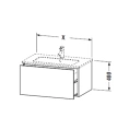 База под раковину Duravit XSquare 1010х478х400 мм, с выдвижным ящиком, белый глянец (XS407302222) - миниатюра фото 2