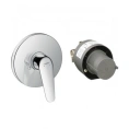 Встраиваемый смеситель для душа Hansgrohe Novus: внешняя и внутренняя части, хром (71068000) - миниатюра фото 1