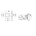 Унитаз подвесной Duravit DuraStyle безободковый 620х370 мм, белый (2542090000) - миниатюра фото 2