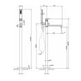 Напольный смеситель для ванны Gessi Eleganza в цвете хром (46131#031) - миниатюра фото 2