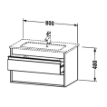 База под раковину Duravit Ketho для ME by Starck с двумя выдвижными ящиками, 480x800x475 мм, серо-коричневый (KT642909191) - миниатюра фото 2