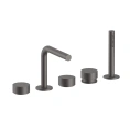 Смеситель для ванны Fantini AF/21 на борт с ручным душем, 5 отверстий, цвет Gun Metal (27 P5 A265) - миниатюра фото 1