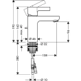 Смеситель для раковины Hansgrohe Metris S 31060000: настенный, латунь - миниатюра фото 10