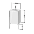 Тумба подвесная Duravit XViu под раковину, 1 дверь, белый глянцевый/champagne matt (XV4068RB122) - миниатюра фото 2