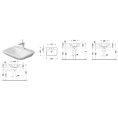 Раковина Duravit PuraVida без перелива с 1 отв под смеситель с глубокой чашей включая выпуск с керамической крышкой 600x465мм Цвет Белый - миниатюра фото 2