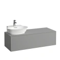 Подвесная тумба Laufen New Classic, 1180 мм, серый, с ящиком слева (4.0608.5.085.627.1) - миниатюра фото 1