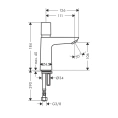 Смеситель для раковины Hansgrohe Talis E 110, самозакрывающийся, хром (71719000) - миниатюра фото 2