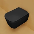 Подвесной унитаз Kerasan Tribeca 55 см безободковый, черный матовый, крепление WB9N (511431) - миниатюра фото 1