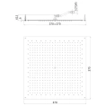 Верхний душ BOSSINI PARIS-CUBE 370x370 мм, прямоугольный, хром (I01603.030) - миниатюра фото 2