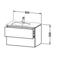 Подвесная тумба DURAVIT L-CUBE левая, 550x820x481 мм, белая глянцевая (LC629102222) - миниатюра фото 2