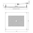 Верхний душ BOSSINI DREAM-RECTANGULAR 470x370 мм, хром (H38387.030) - миниатюра фото 2
