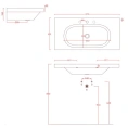 Раковина Artceram Blend c 1отв 106x45см цвет белый - миниатюра фото 3
