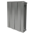 Радиатор биметаллический Royal Thermo Piano Forte 500 Silver Satin 6 секций-серебристый - миниатюра фото 1