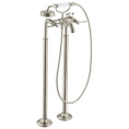 Напольный смеситель для ванны AX Montreux с двумя рычагами и ручным душем, шлифованный никель (16553820) - миниатюра фото 1