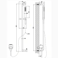Душевая система Gessi Goccia: настенная штанга с ручным душем в белом цвете (33642#279) - миниатюра фото 2