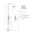 Напольная душевая колонна BOSSINI TETIS для улицы с верхним и ручным душем (L00388.030) - миниатюра фото 2