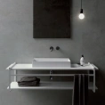 Раковина AZZURRA ELEGANCE квадратная подвесная 60x45 см белая без отверстия - миниатюра фото 1