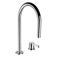 Смеситель для раковины Laufen Kartell двухвентильный с поворотным изливом, хром (3.1133.2.004.220.1) - миниатюра фото 1