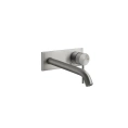 Встраиваемый смеситель для раковины GESSI 316 с изливом 200-170 мм, цвет steel brushed (54390#239) - миниатюра фото 1