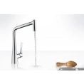 Смеситель Hansgrohe Metris Select 14884000 для кухни с выдвижной лейкой - миниатюра фото 2