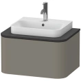 Столешница Duravit Happy D.2 Plus 16x650x480 мм для тумб HP4940/HP4960 с вырезом под раковину, цвет graphite supermatt (HP031B08080) - миниатюра фото 1