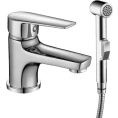 Смеситель для раковины Rossinka S S35-15 с гигиеническим душем - миниатюра фото 1