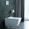 Унитаз подвесной Duravit Viu 370x570 мм с технологией rimless и системой крепления Durafix (25110900001) - миниатюра фото 1