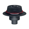 Воронка HL62.1FSafe для аварийного водостока-c фланцем-с электро обогревом и вертикальным выпуском - миниатюра фото 1