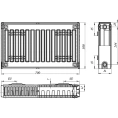 Радиатор стальной панельный Лидея ЛК 21-307 с боковым подключением - миниатюра фото 5