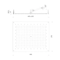 Верхний душ BOSSINI PARIS прямоугольный FLAT 470x370 мм, хром (I01607.030) - миниатюра фото 2