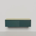 Тумба со столешницей SALINI Domino 1400x500x400 без раковины, S-Stone, фасад RAL 6004, столешница RAL 1000 (27D114 Ral6004+Ral1000) - миниатюра фото 1