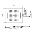 Верхний душ BOSSINI DREAM/3 57x47 см с LED-подсветкой, 3 режимами и блоком управления (H38917.030) - миниатюра фото 2