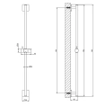 GESSI Rilievo Душевая Штанга Nero XL (59244#299) - миниатюра фото 2