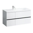 Тумба под раковину Laufen Palomba 814808 с 4 ящиками, 1585×495×590 мм, белая матовая (4.0740.4.180.220.1) - миниатюра фото 1