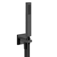 Душевой комплект Gessi Rettangolo: лейка, держатель, шланг 1,5 м, вывод 1/2, цвет Black XL (20123#299) - миниатюра фото 1