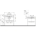 Консольная напольная раковина Duravit Happy D.2 Plus 975х490х850 мм в цвете Графит суперматовый (HP4838O8080) - миниатюра фото 2