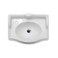 Раковина AZZURRA JUBILAEUM 50x35 см со спинкой, белая, отверстие под смеситель слева - миниатюра фото 3