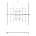 Накладная панель GESSI для потолочной душевой системы 500x500 мм Black Metal PVD (57016#706) - миниатюра фото 2