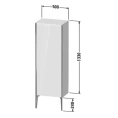 Шкаф-колонна Duravit XViu подвесной 1330x500x360 мм с 3 стеклянными полками, цвет Dark Brushed Oak/черный матовый (XV1326LB272) - миниатюра фото 2