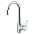 Кухонный смеситель Bravat Pure F7105161C с высоким изливом из латуни - миниатюра фото 1