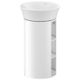Тумбочка напольная Duravit White Tulip с двумя деревянными полками, 751x350x410 мм, белый высокоглянцевый (WT423908585) - миниатюра фото 1