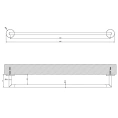 Полотенцедержатель Gessi Tondo 60 см (Finox Brushed Nickel) (63703#149) - миниатюра фото 2