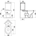 Унитаз-компакт угловой Creavit Corner SD311 - миниатюра фото 3