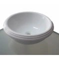 Раковина AZZURRA JUBILAEUM круглая 45x18 см, белая, без отверстий под смеситель - миниатюра фото 4