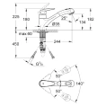 Смеситель Grohe Eurodisc 32257001 для кухни с высоким изливом - миниатюра фото 7