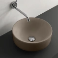 Раковина круглая Kerasan Cento 45 см без отверстия под смеситель и перелива, накладная/встраиваемая, цвет Nocciola (355781 Nocciola *0) - миниатюра фото 1