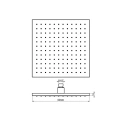 Душевая лейка Almar EcoAir SQUARE 300x300 мм, латунь, хром (E044122.CR) - миниатюра фото 2