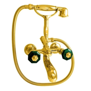 Nicolazzi Teide Chic Смеситель для ванны с 2мя ручками, с переключателем ванна/душ, цвет: золото (1901GO15C)